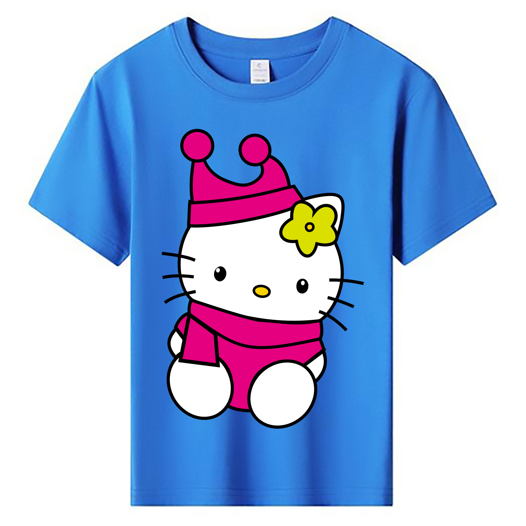 （画像用） Hello Kitty ハローキティ 綿100％キッズTシャツ（フロントプリント）